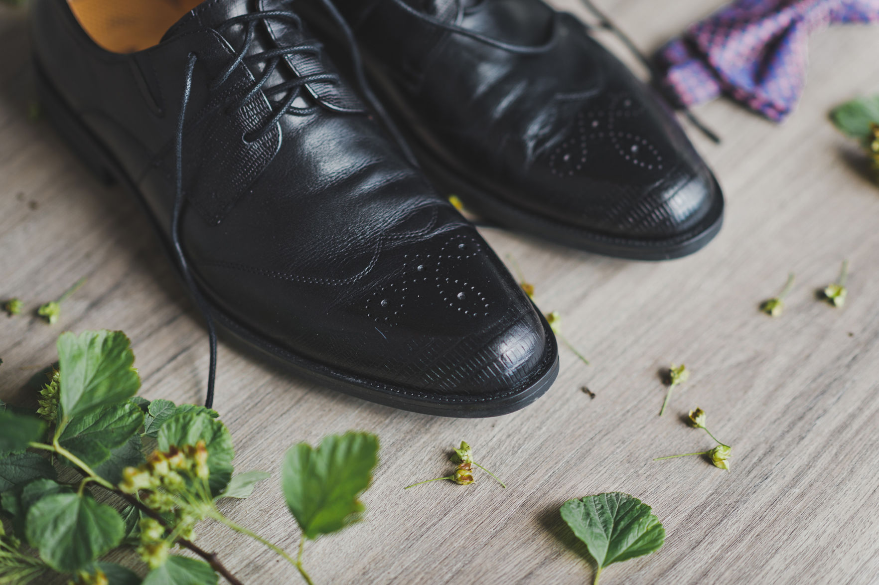 Shoes on table